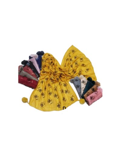 Striped Liner and Big Flower On The Entire Stole (Set of  12)