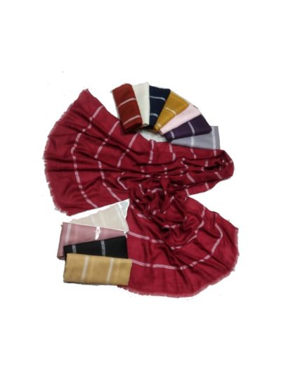 Premium Cotton Stripe Liner On The Entire Stole (Set of  12)