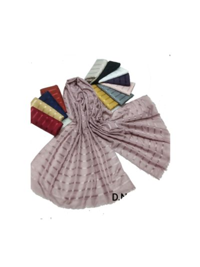 Premium Cotton Uniquely Styled Stripe Liner On The Entire Stole (Set of  12)