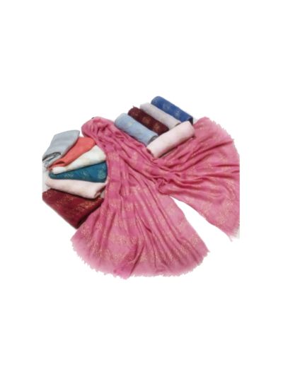 Premium Cotton Shimmery Glitter With Big Stripe Liner All Over The Stole (Set of  12)
