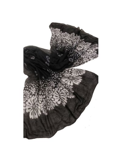 Premium Cotton Big Flower Work On The Entire Stole(Set of  12)