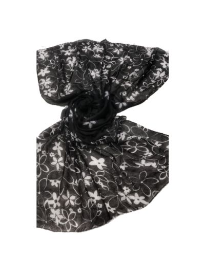 Premium Cotton Big Flower Work On The Entire Stole(Set of  12)