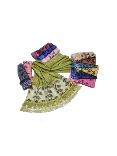 Premium Cotton Self Kite Shaped All Over The Stole(Set of  12)