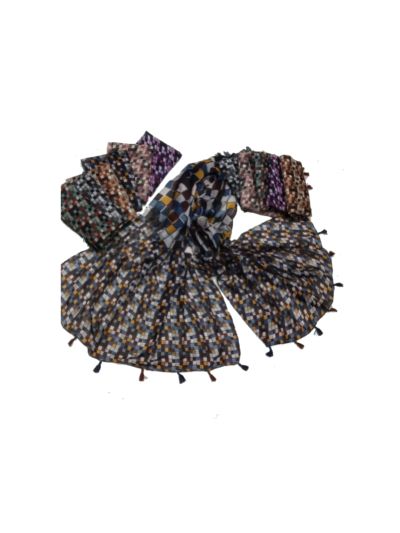 Premium Cotton Multi Color Box Checkered Design Stole (Set of  12)