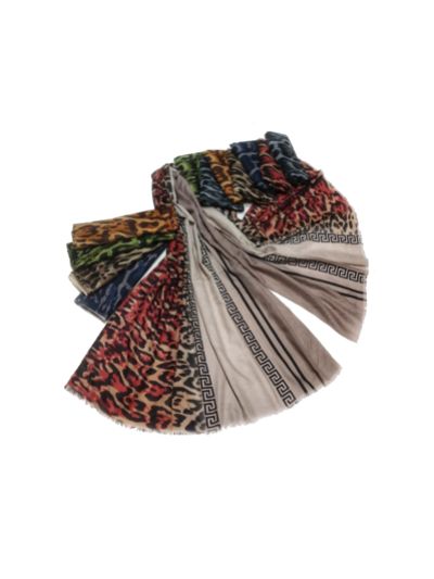 Premium Combination Of Plain and Work Design Stole (Set of 12)