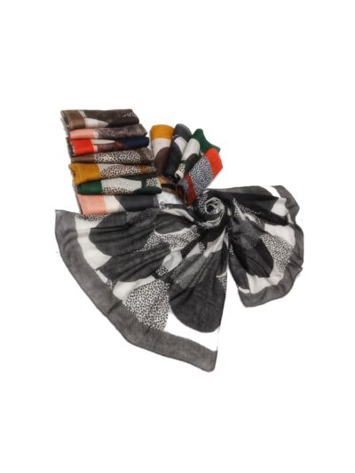 Premium Big Black Dot Design with Crush On All Over Stole (Set of 12)