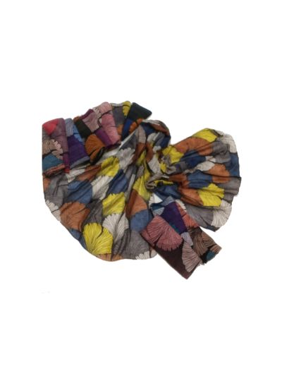 Premium Flower Print Design With Crush All Over Stole (Set of 12)