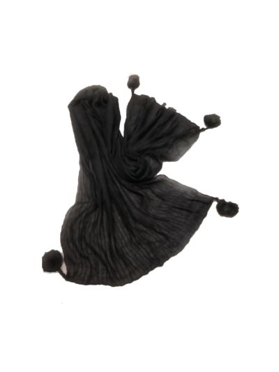 Premium Crush Design With Pom Pom Stole (Set of 12)