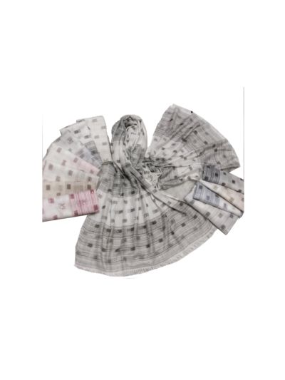 Premium Square Design Border & Fringe's Stole (Set of 10)