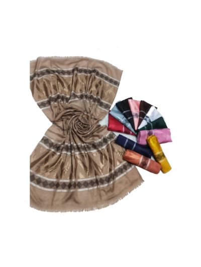 Premium Different Type Line On All Over Stole (Set of 12)