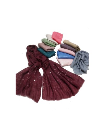 Premium Diamond Chamki With Crush All over Stole (Set of 12)
