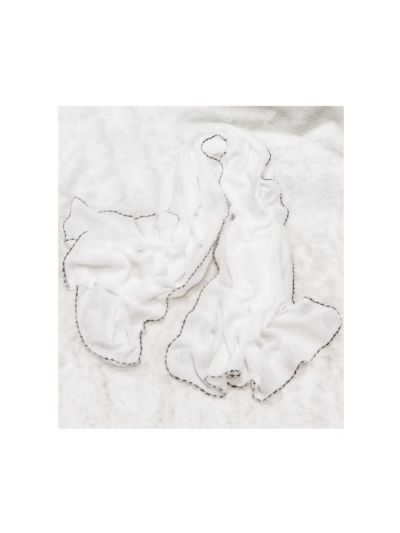 Premium Crushed With Black Border All Over The Stole (Set of 12)