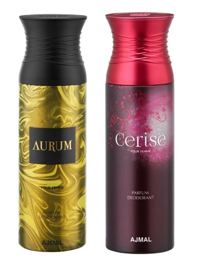 Ajmal Aurum & Cerise Deodorants for Women (pack of 2)