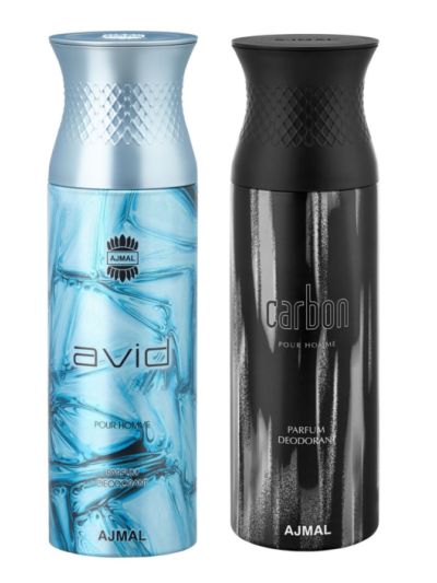 Ajmal Avid & Carbon Deodorants for Men (pack of 2)