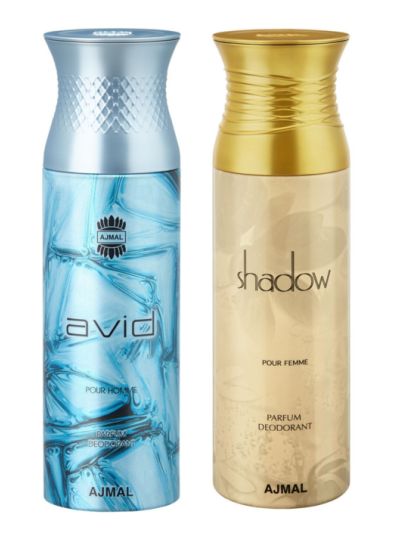 Ajmal Avid & Shadow Her Deodorants for Men & Women (pack of 2)