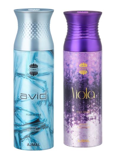 Ajmal Avid & Viola Deodorants for Men & Women (pack of 2)