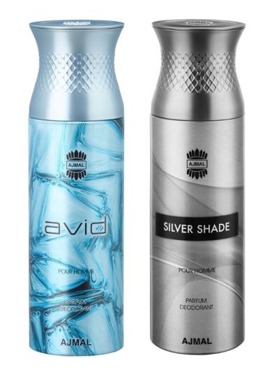 Ajmal Avid & Silver Shade Deodorants for Men (pack of 2)