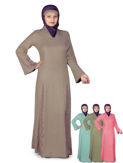 Panel Embroidery Abaya