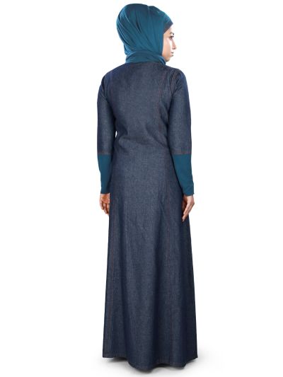 Maira Denim Abaya