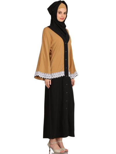 Shuhda Front Open Dubai Abaya 