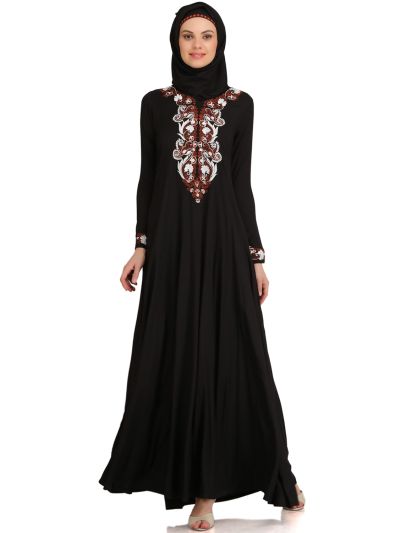 Zohra Black Rayon Umbrella Abaya 