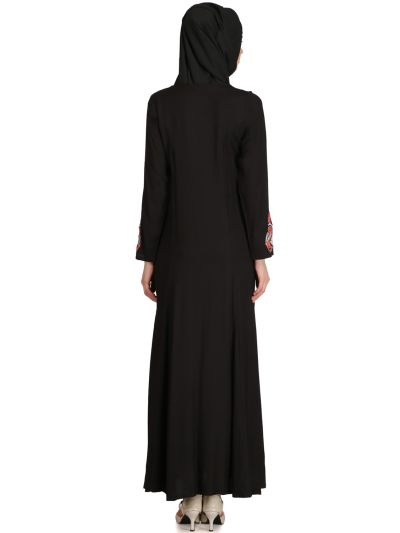 Jalilah Black Rayon Umbrella Abaya 