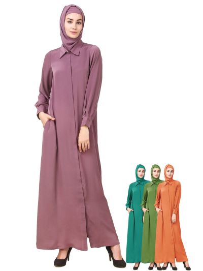 Sumaira Front Open Crepe Abaya