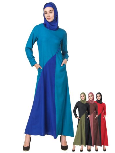 Shabina Dual Colour Abaya