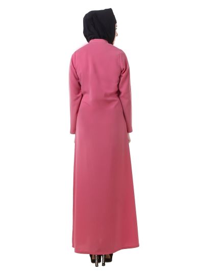 Dusty Pink Crepe Abaya