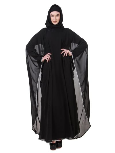 Black Nida Dubai Batwing Abaya