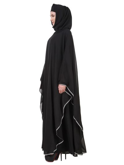 Black Nida Dubai Batwing Abaya