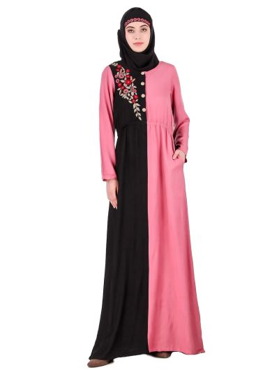 Split Design Ruched Abaya