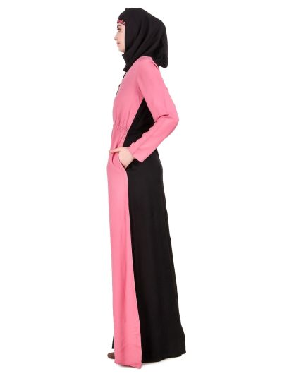 Split Design Ruched Abaya