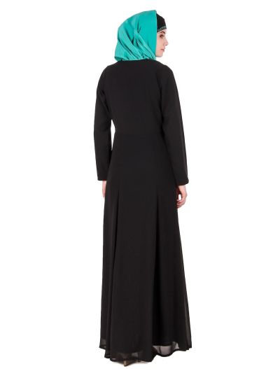 Nida & Georgette Dual Layer Anarkali Abaya