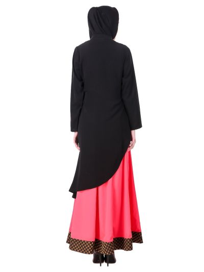 Dual Layer Cross Over Jacket Abaya