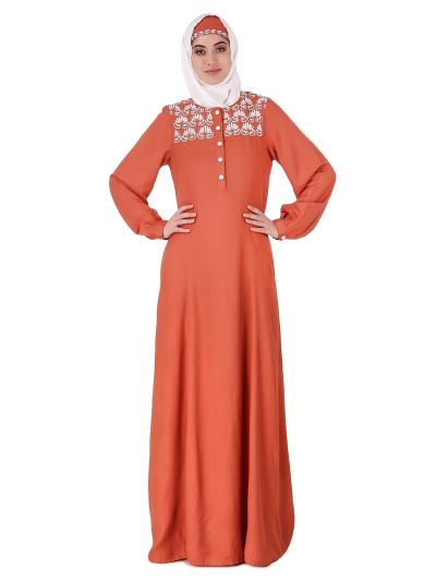 Embellished Yoke Formal Abaya