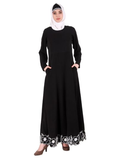 Embellished Scalped Bottom Anarkali Abaya
