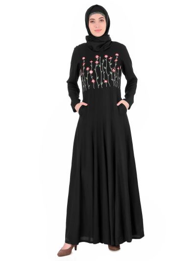 Growing Embellished Stem Anarkali Abaya