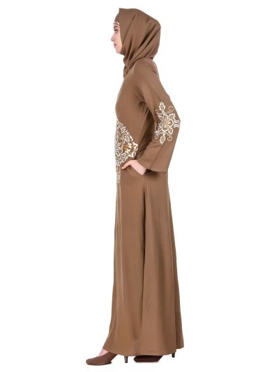 Floral Diamond Cut Festive Abaya