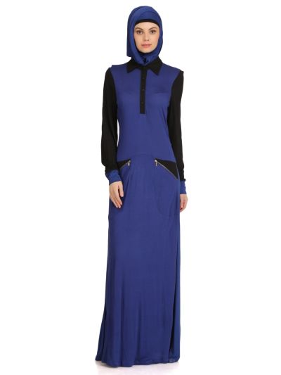 Dual Color Formal Wear Knit Abaya