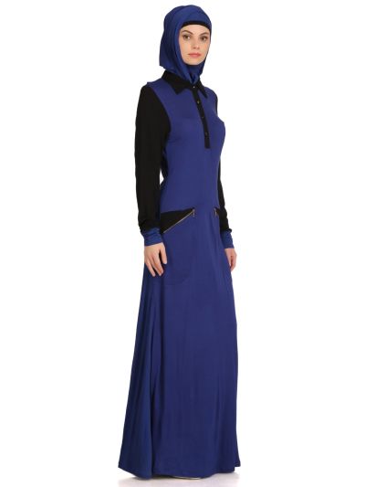 Dual Color Formal Wear Knit Abaya