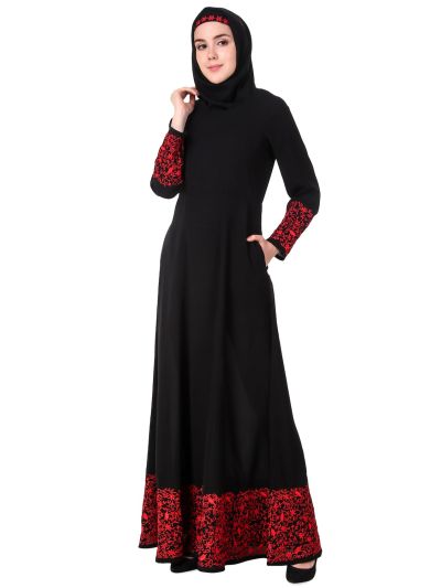 Heavy Hand Embroidered Anarkali Eid Abaya
