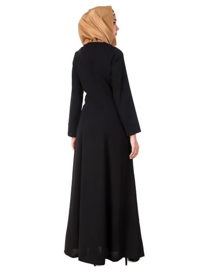 Abstract Floral Design Anarkali Abaya
