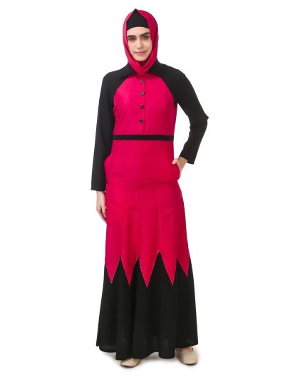 Scalloped Dual Color Abaya