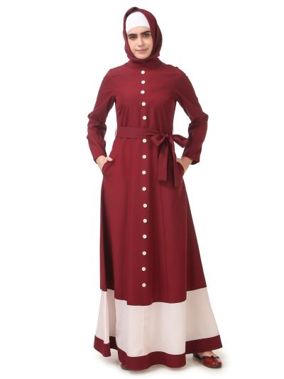 Dual Color Formal Wear Multi Panel Abaya