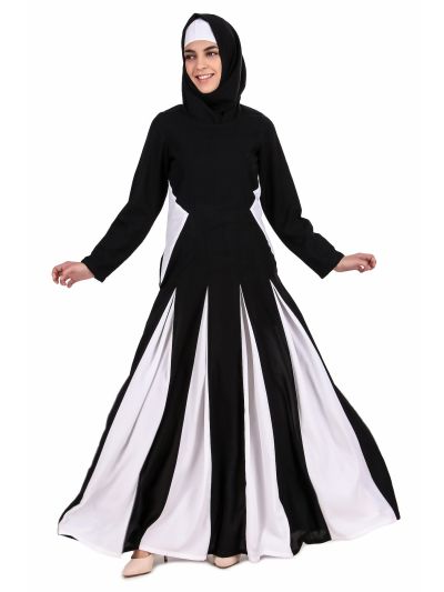 Colorblock Inset Anarkali Abaya