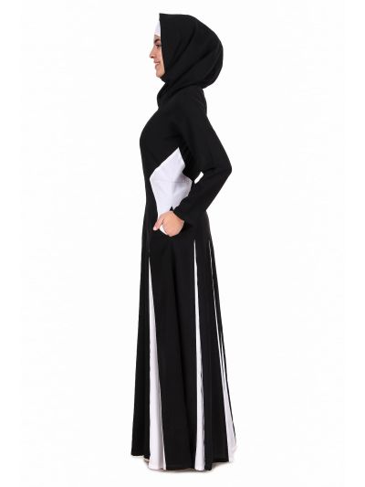 Colorblock Inset Anarkali Abaya