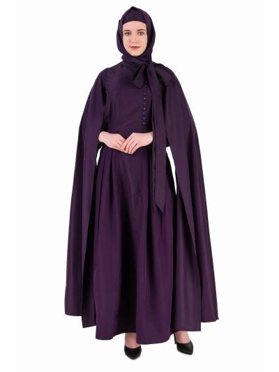 Designer Royal Look Hanging Sleeves Abaya