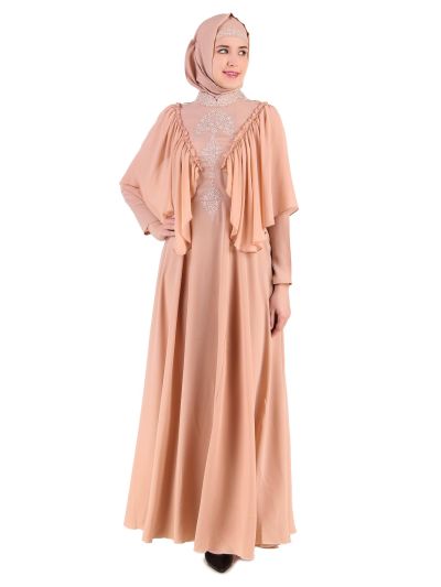 Frilled Top Anarkali Abaya