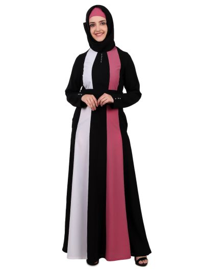 Multi Color Multi Panel Flared Abaya